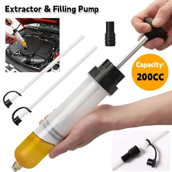 Car Brake Fluid Oil Extractor Auto Oil Change Syringe with Hose Manual Fuel Suction & Filler Fluid Oil Change Evacuator Pump