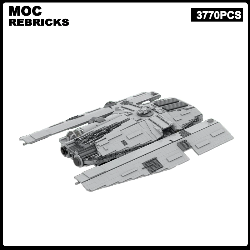 MOC Science Fiction Film Series Spacecraft Building Blocks Interstellar Warship Assembly Model Bricks Toys Boy's Birthday Gifts