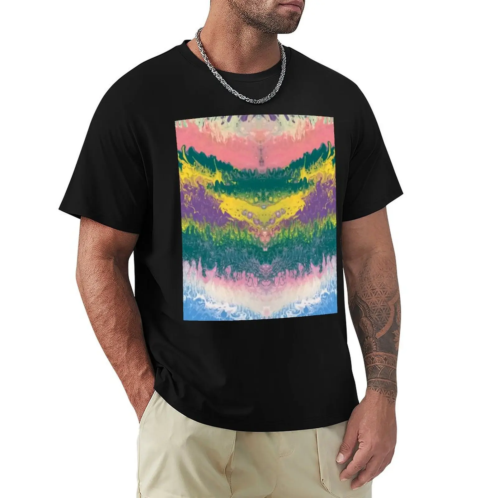

Abstract Painting-South Beach Ocean Waves T-Shirt vintage customs summer top Funny t-shirts mens t shirt graphic