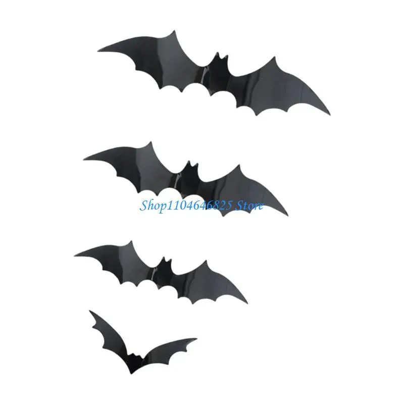 

1 Set Halloween Decals Black Adhesive Decor for Hallowen Parties & Home