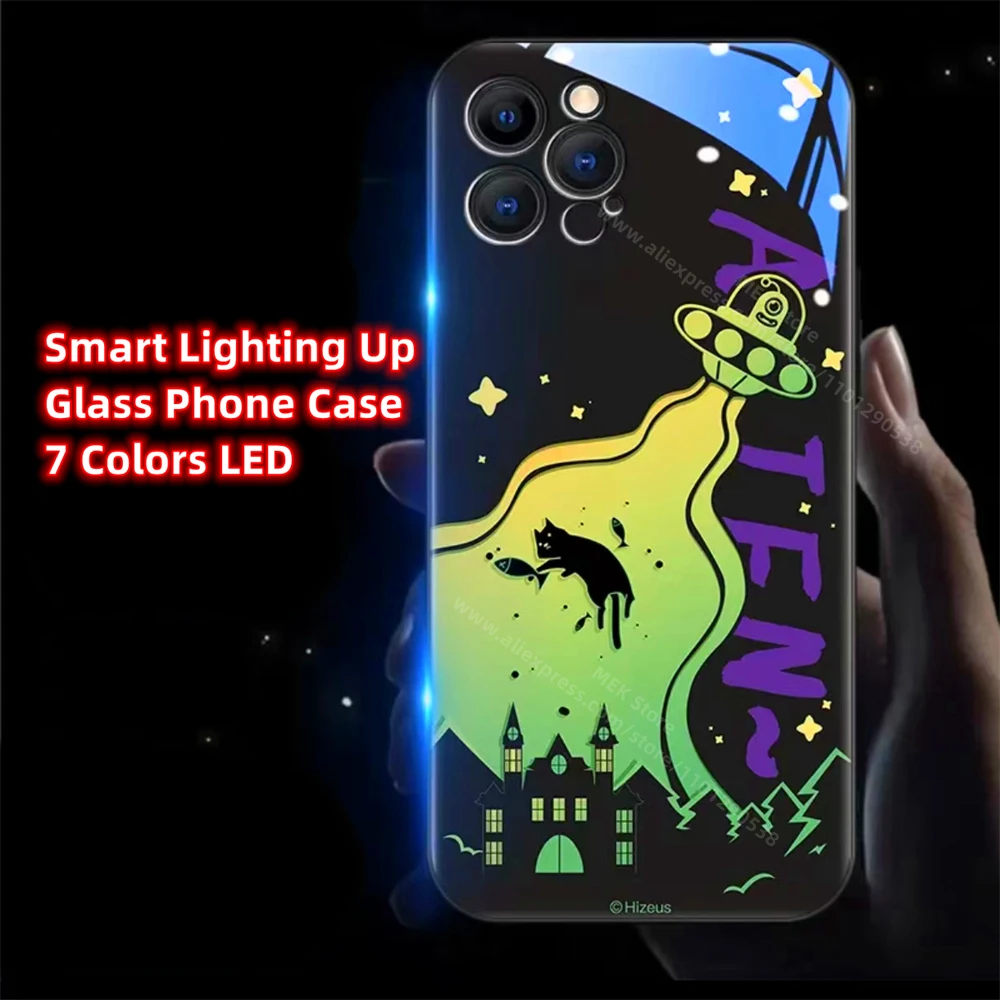 Graffiti Skeleton Luminous Gla - Led Flash Case review and price