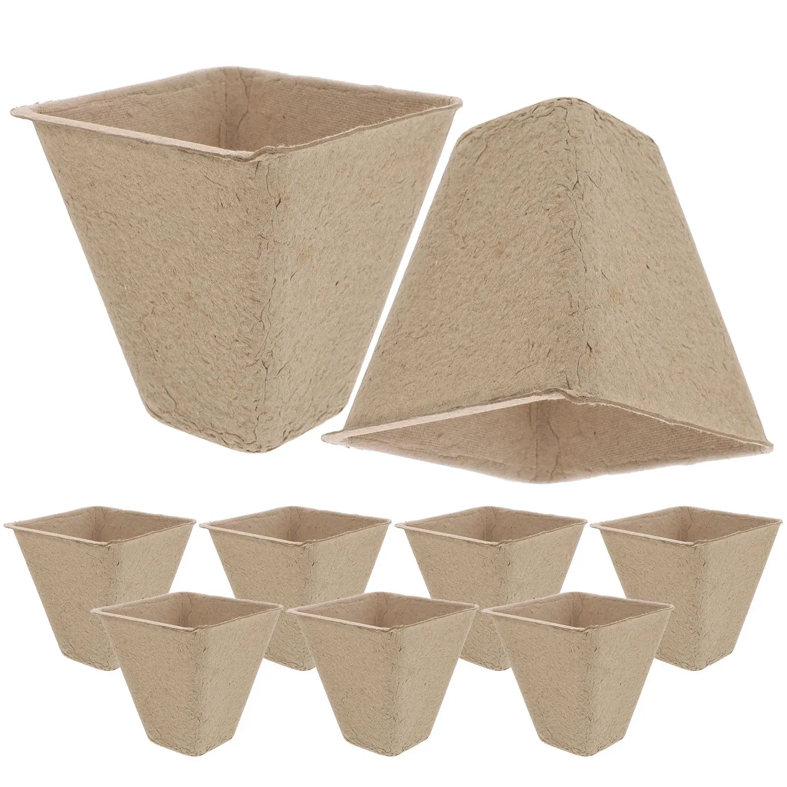 

50pcs Nursery Cups Set Planting Pots for Flowers Succulents Starter Paper Craft DIY Projects Drainage Holes Gardening Activities