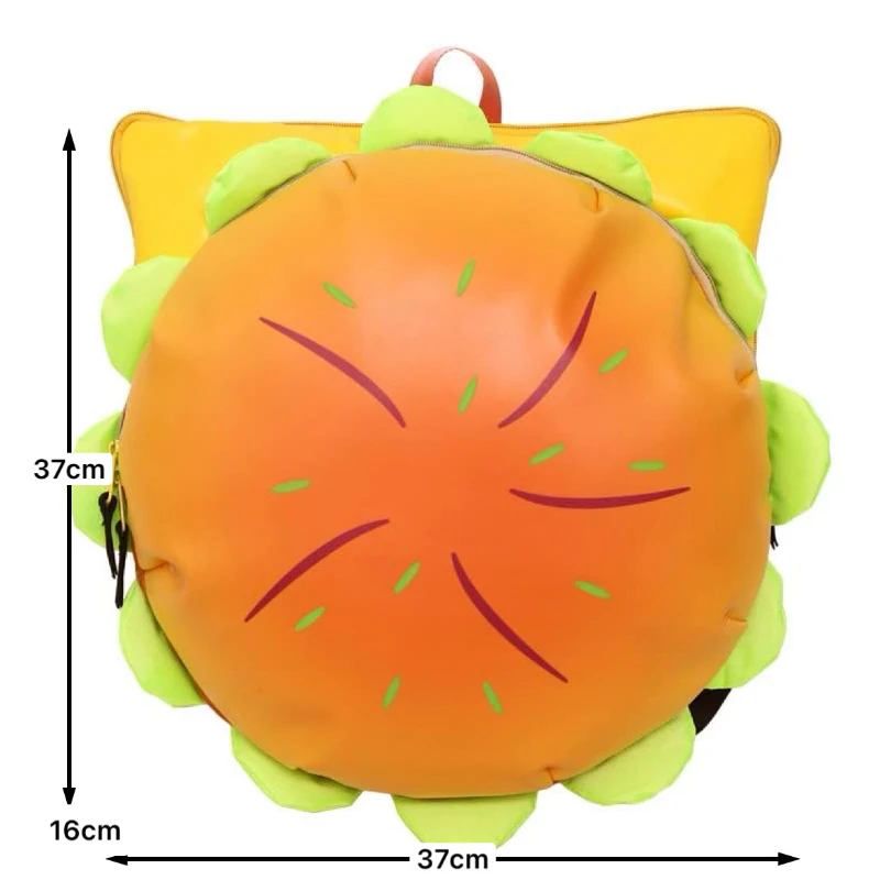 Cartoon Cute Multi-storey Hamburger Travel Backpack Women Large Capacity Personality Waterproof School Backpacks for Girls Gift image 3