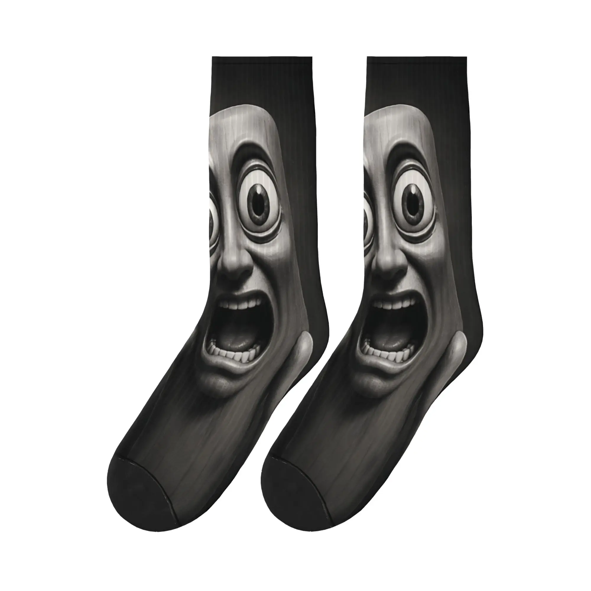 Tung Sahur Halloween Boo Ghost Socks  Fashion Stockings Spring Anti Skid Men Socks Medium Soft Graphic Running Sports Socks