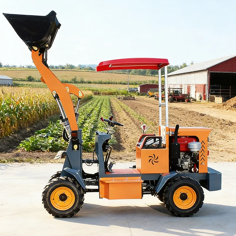 4x4 Mini Wheel Loader High Performance Customizable Easy to Operate Factory Direct Sales Agricultural and Horticultural Use