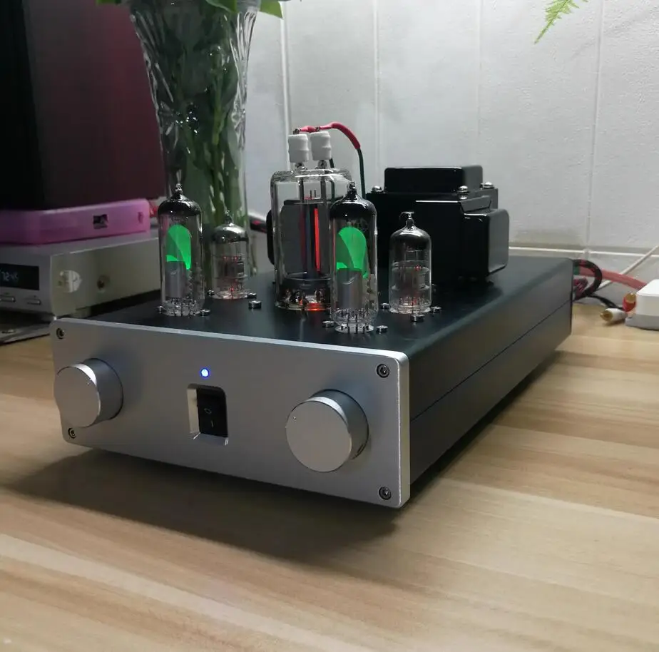 Amplificador de tubo estéreo HIFI classe A, 6E1, 6N2, FU19, de final simples, 4,8 W x 2, DIY