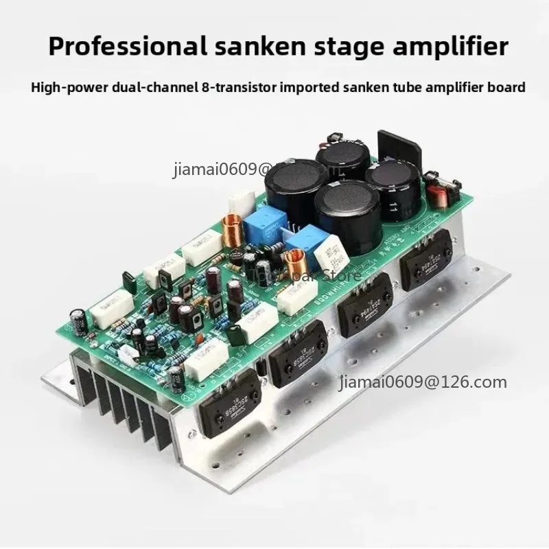2.0 Channel Stereo Audio Amplifier Finished Board 400W With 1494 3858 Power Transistor Pair