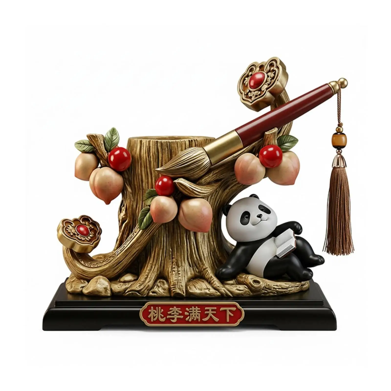 Decorative Pen Holder Ornament Gem Accent Office Accessory
