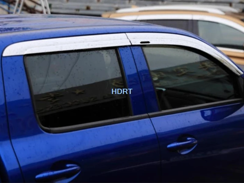 ل GWM Poer/Cannon/Ute/P-Series 2019 + نمط السيارة الجانب نافذة منحرف قناع الشمس المطر المأوى الطقس درع غطاء الملحقات #2