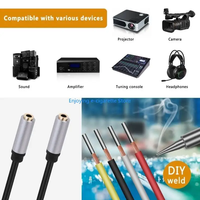 3,5-mm-Buchse auf TRRS-Stereo-Kabel mit blankem Draht für die Wartung von Hörgeräten Y4QF – Detail 3