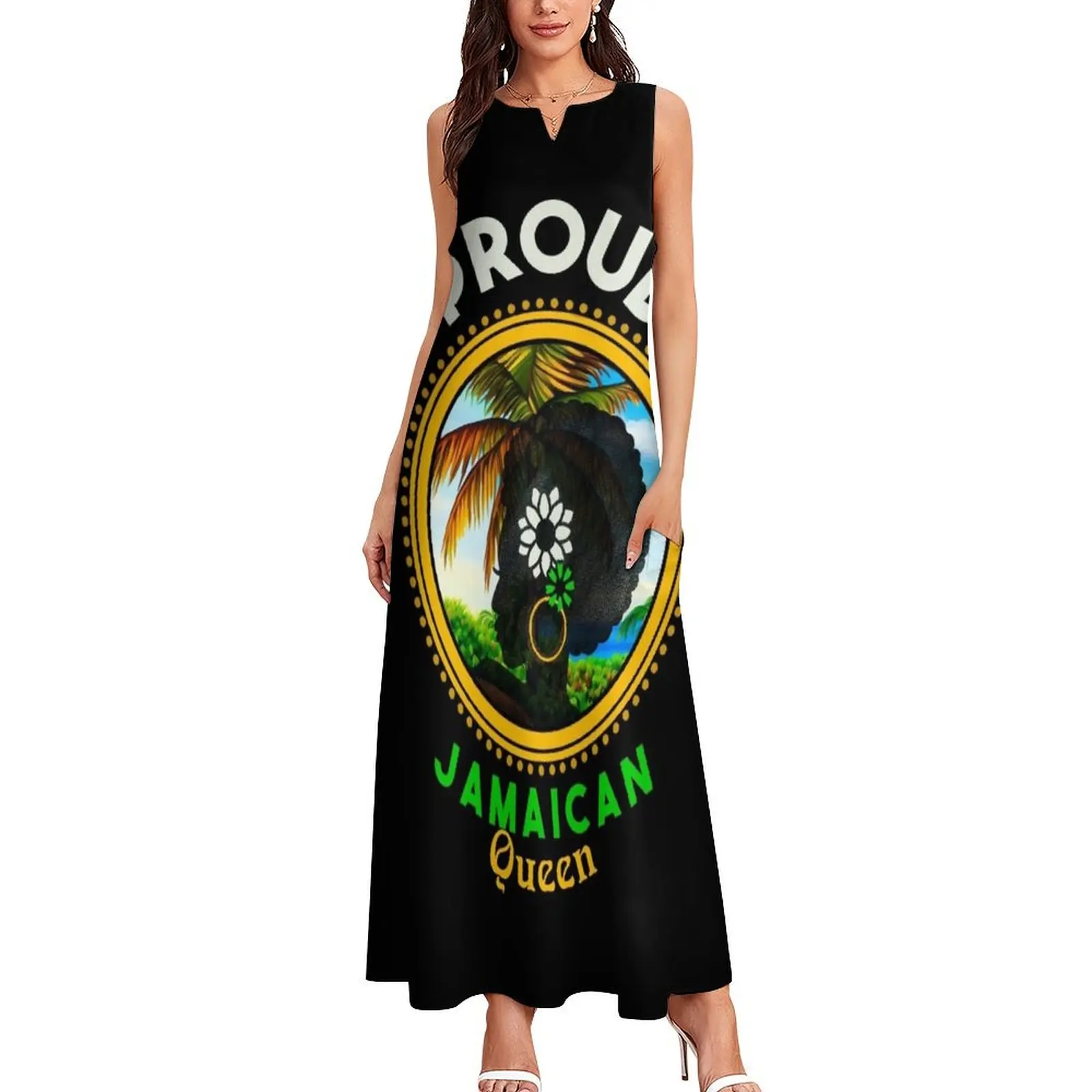 Proud Jamaican Queen Long Dress dress dresses for womens Evening gown Dress