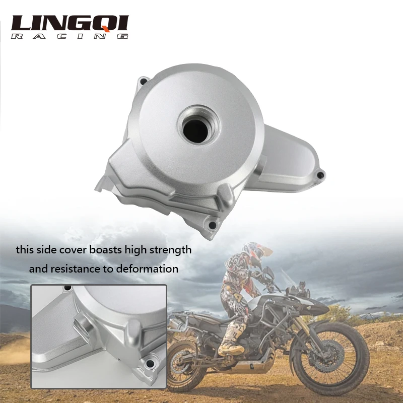 

LINGQI RACING Aluminum Parts Top Six Left Side Engine Stator Magneto Front Cover For Buggy Motocross Dirt Bike Universal
