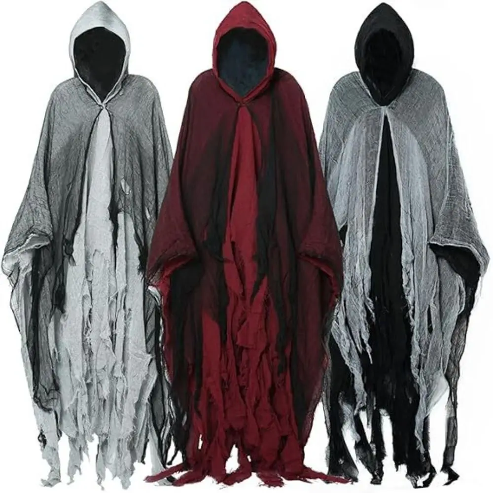 

Oversized Hood Halloween Hooded Cloak Vintage Black Color Vintage Hooded Cape Cosplay Costume Creative Gift For Man Woman