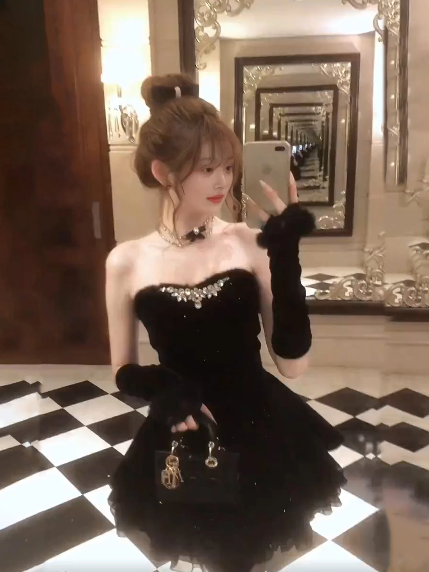 

Бархатная юбка Dr Princ Sle Fro на день рождения, бальное платье с высокой талией, модная молния, цвет длины