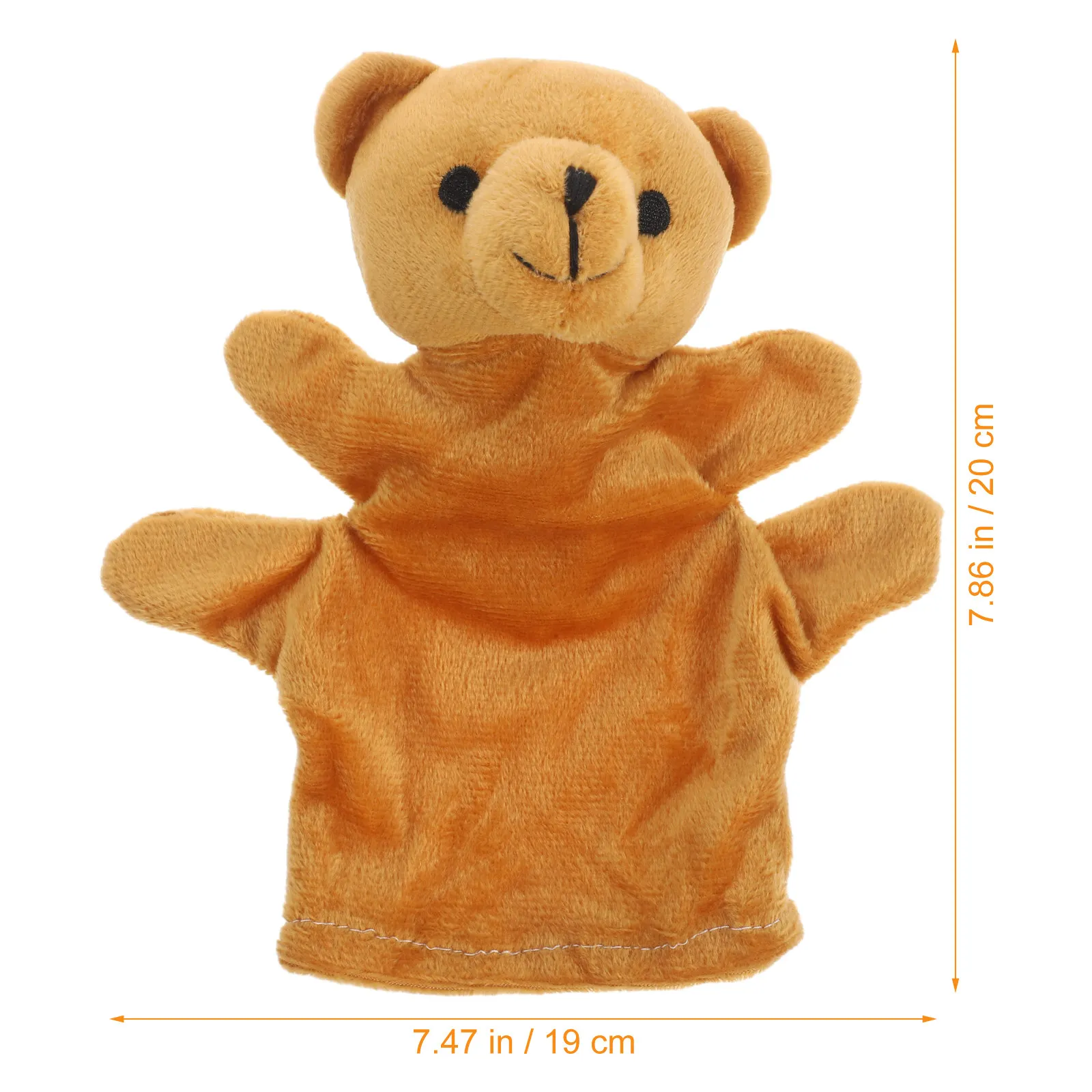 Bear Hand Puppet Soft Stuffed Animal Interactive Storytelling Creative Puppet Educational Fun for Kids Toddlers Babies