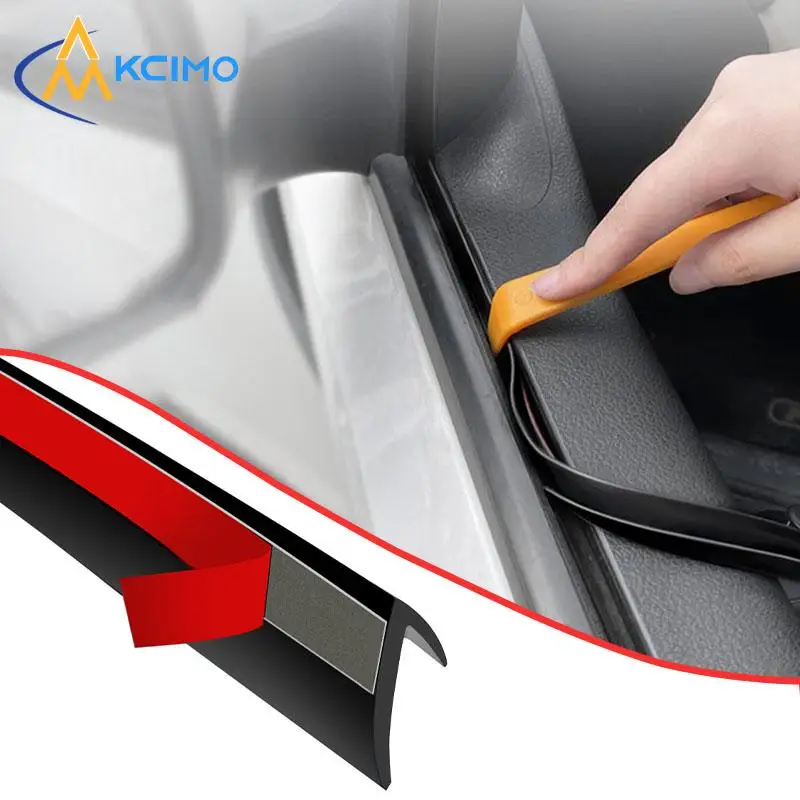 Kcimo Car Door Window Seal Strip Rubber V Shape Gap Weatherstrip Noise Insulation Protector Strips for Side Windows Waterproof