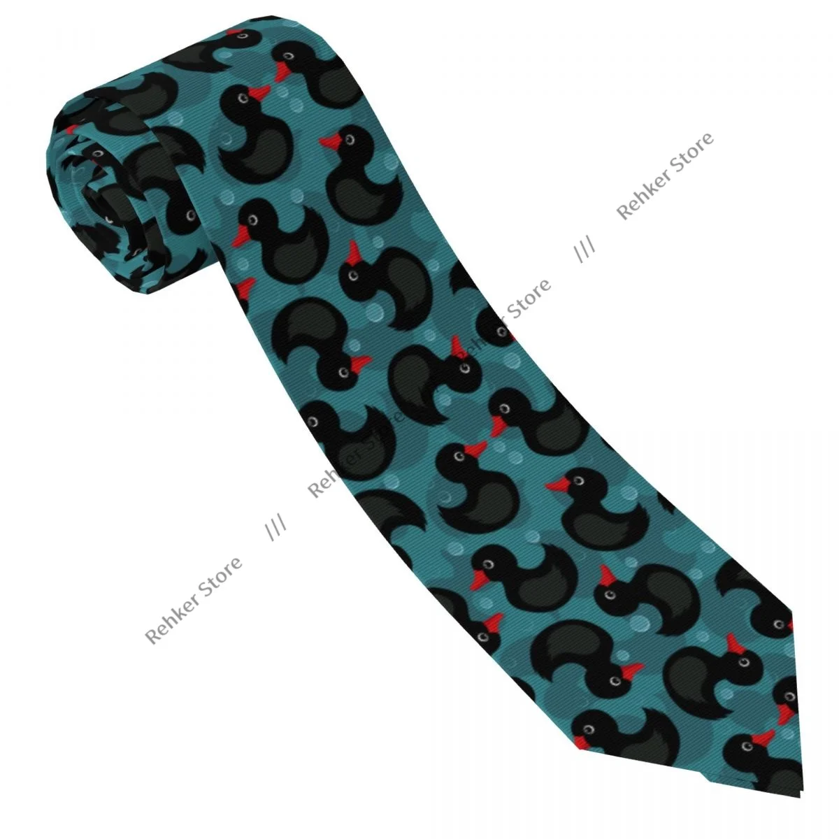 Mens Tie Classic Skinny Cute Rubber Ducks Neckties Narrow Collar Slim Casual Tie Gift