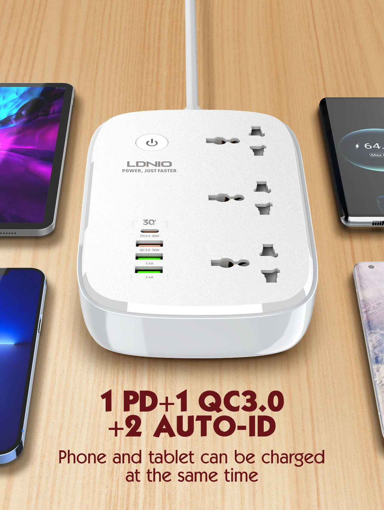 LDNIO Smart Power Strip Tuya Timing WIFI Socket EU US UK Plug Adapter with 3 USB PD Port Bluetooth Smart Life APP Remote Control