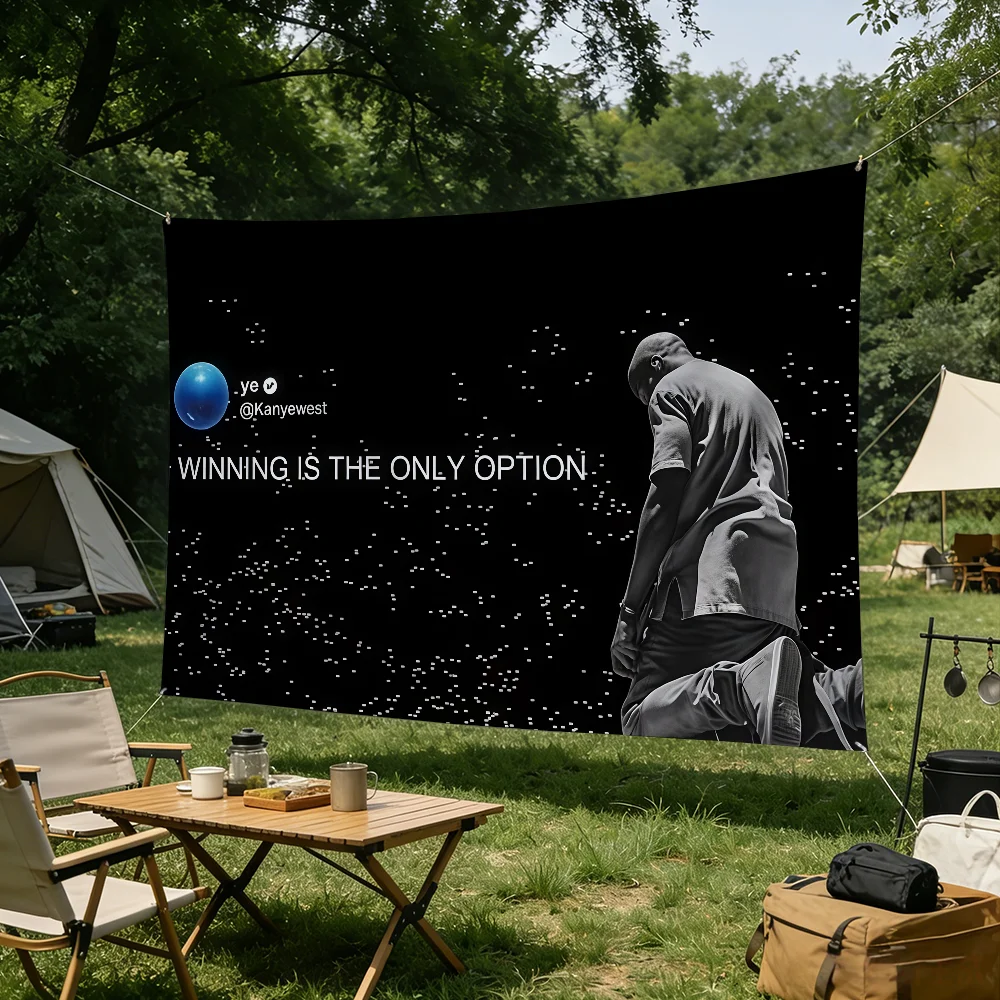Rap Singer K-Kanye W-West-S flag Tapestries Outdoor Parties Bedrooms Living Rooms Dorm Rooms Wall Decor Banners Gifts