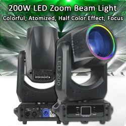 yuer 200W LED Beam Moving Head Lights Spot zoom Lighting Stage Professional Equipment Wedding For DJ Nightclub Theater Fast