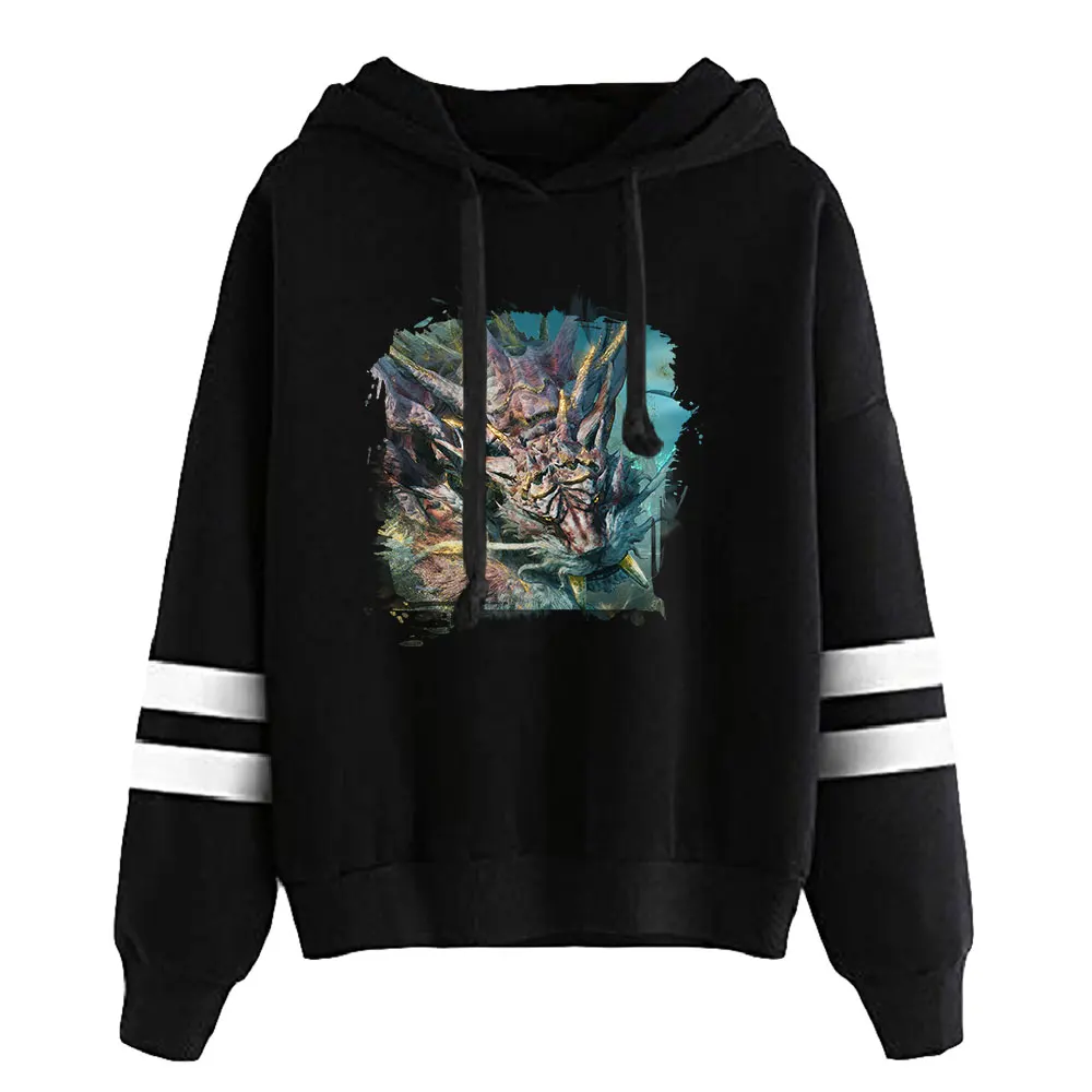 Wilde Herzen Monster Spiel Sweatshirt Unisex Taschen lose Barren Ärmel Streetwear Frauen Männer Hoodie Harajuku Kleidung