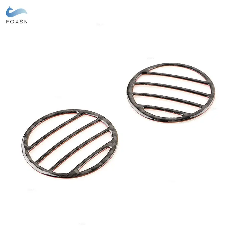 Car Defogger Vent Outlet Panel Trim For Audi Q7 2007 2008 2009 2010 2011 2012 2013 2014 2015 Carbon Fiber Decorative Stickers
