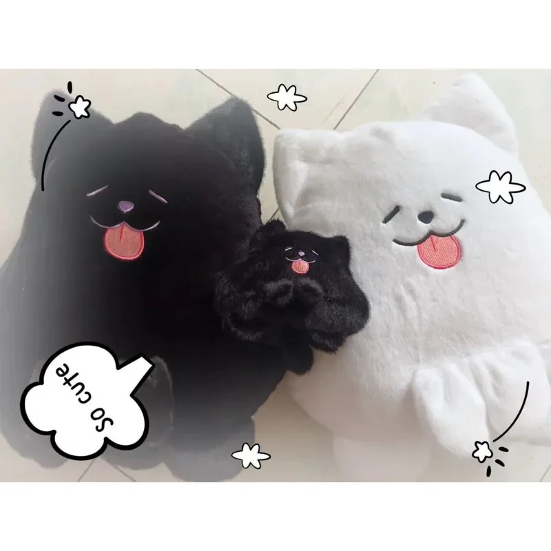 Cute Samoyed Dog Animal Cushion Pillow Soft Fluffy Cartoon Style Sofa Seat Decor For Room Bedroom Birthday Gift Home Decor Art