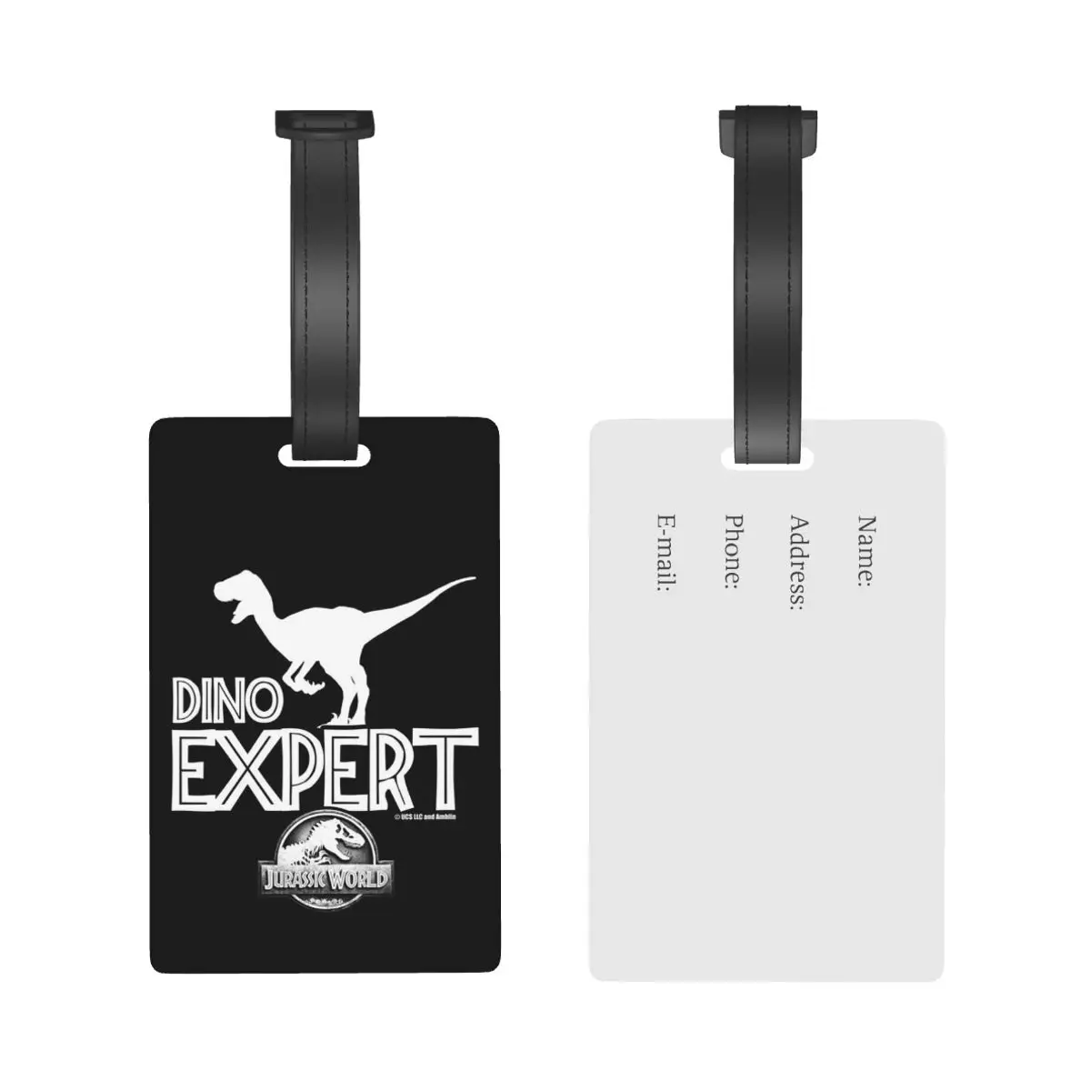 Dino Expert - Jurassic World Luggage Tags Suitcase Accessories Travel Baggage Boarding Tag Portable Label Holder ID Name Address