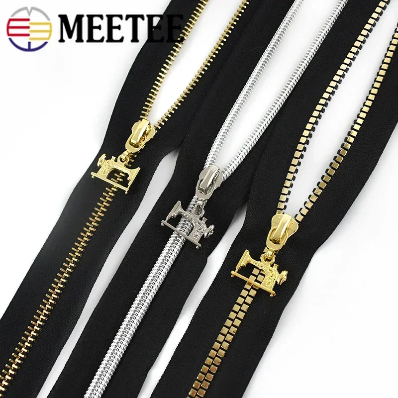 Meetee 10Pcs 3# 5# Zipper Sliders for Metal Nylon Resin Zips Clothes Zip Puller Head Repair Jacket Sew Zippers Slider Pull Kits