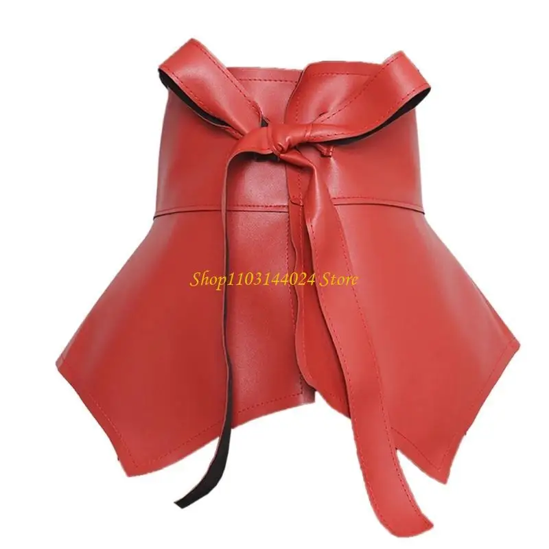 N5KE PU Peplum سلسلة الخصر مطاطا Cincher للنساء الحفلات الراقصة المرحلة والنوادي ملابس غير رسمية مجوهرات متقنة