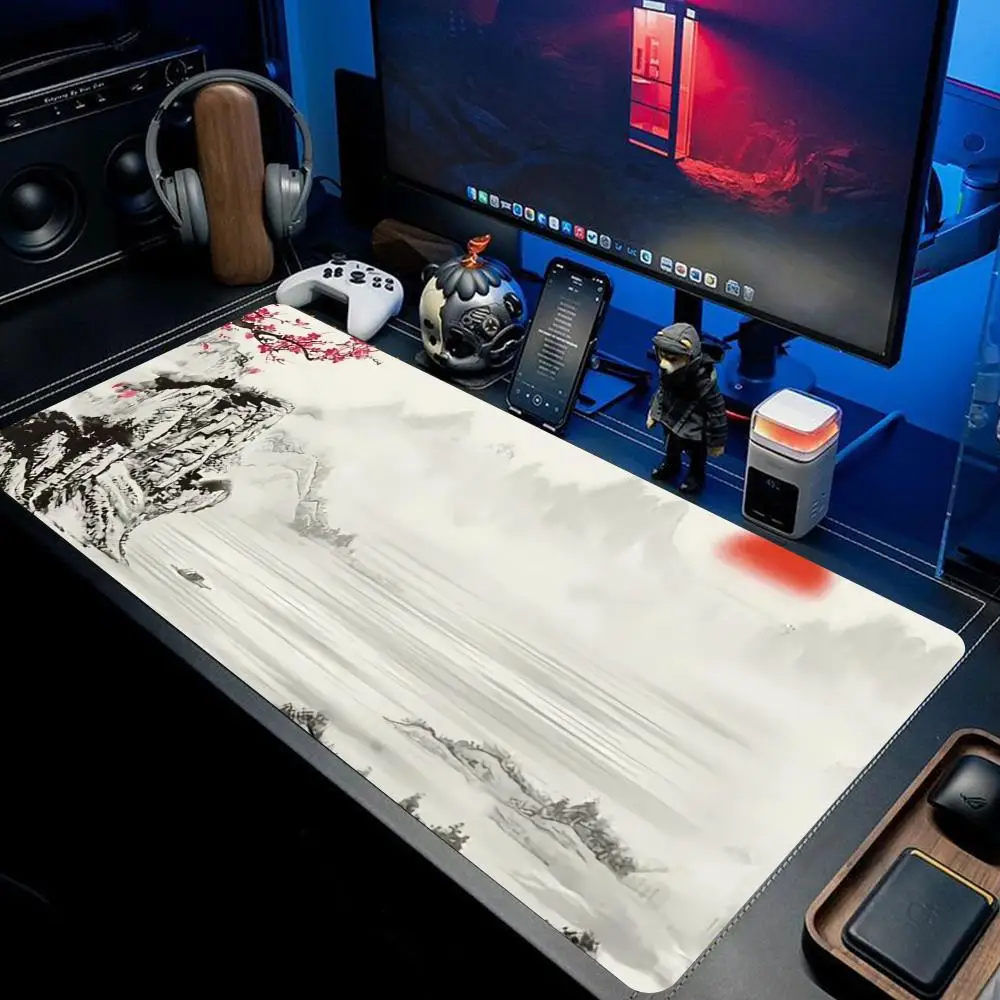 

Ink painting Mouse Pad large keyboard mouse desk pad non-slip rubber gaming mouse pad laptop mouse carpet