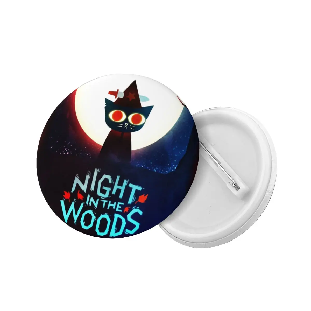 Night In The Woods Pin Back Buttons Custom Witch Dagger Brooch Badge for Bags Pinback Birthday Gift