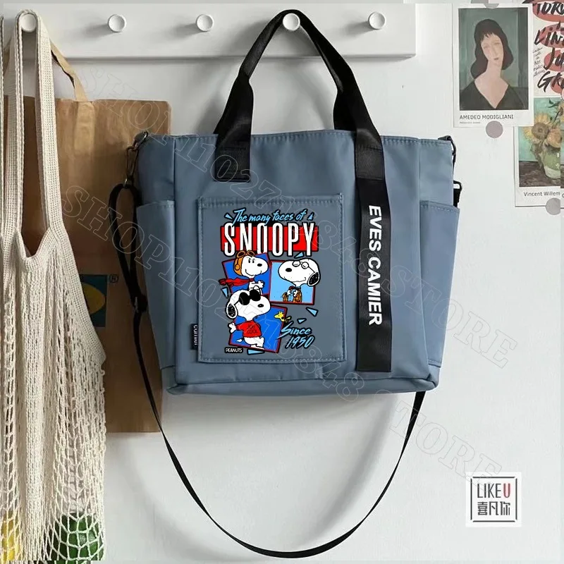New Snoopy Handbags Women Men Shoulder Bag Cartoon Anime Graphic Print Crossbody Bags Portable Large Capacity Tote Party Gifts