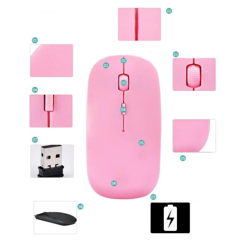 2.4g usb 2.0 mouse sem fio ergonômico sem fio bluetooth mouse gaming mouse para computador portátil computador mouse gamer