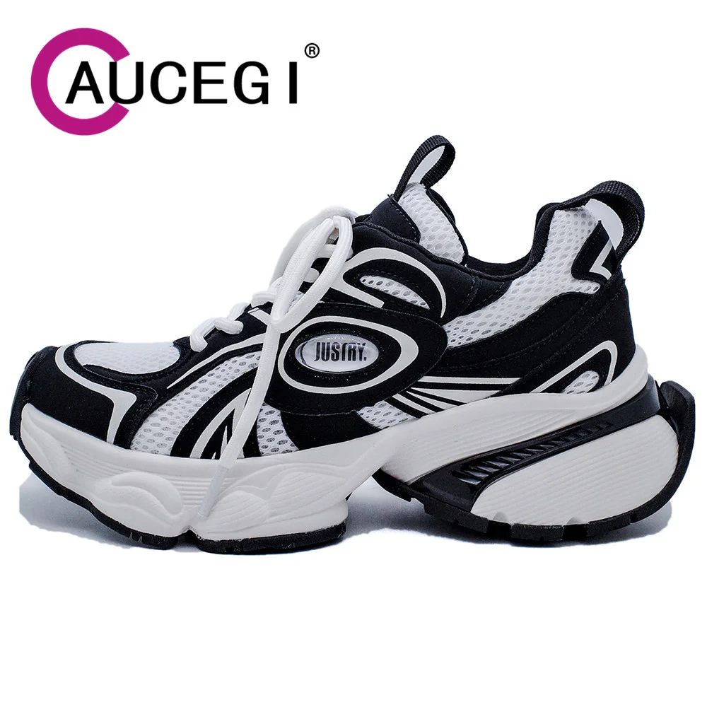 

Женские кроссовки на толстом каблуке, с круглым носком, на шнуровке