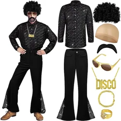 Retro Vintage 1970s Outfits Party Costume Hippie Disco Men's Cosplay Costume Christmas Prom Club Festival Shirt