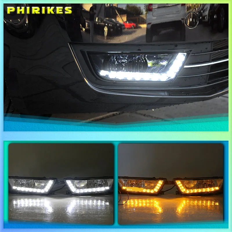 

For Skoda Octavia A7 MK3 2014 2015 2016 LED DRL Daytime driving Running Lights Daylight cover hole free shipping