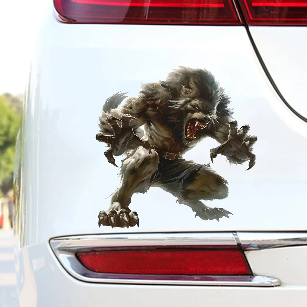 15cm High Domineering Werewolf Waterproof Car Decorative Decal, Suitable for Cars, Laptops, Bumpers, Glass Window Sticker