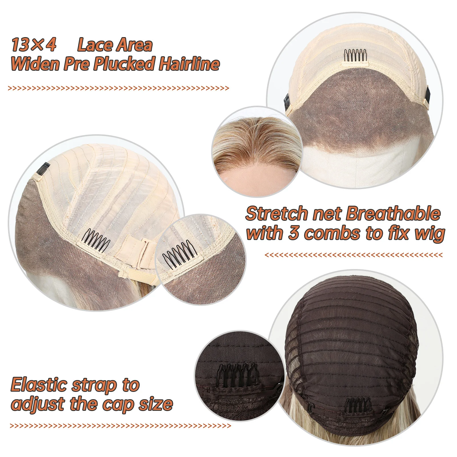 16 بوصة شعر بشري أشقر الباروكات للنساء طويل مستقيم براون شقراء يسلط الضوء على الباروكات 13*4 الدانتيل الباروكات أمامي شعر الإنسان جزء مجاني #6