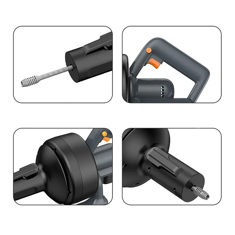 Portable Toilet Pipe Dredger Electric Sewer Pipe Dredger Lithium with 2500 mAh Battery Charger Electric Drain Auger Cleaner
