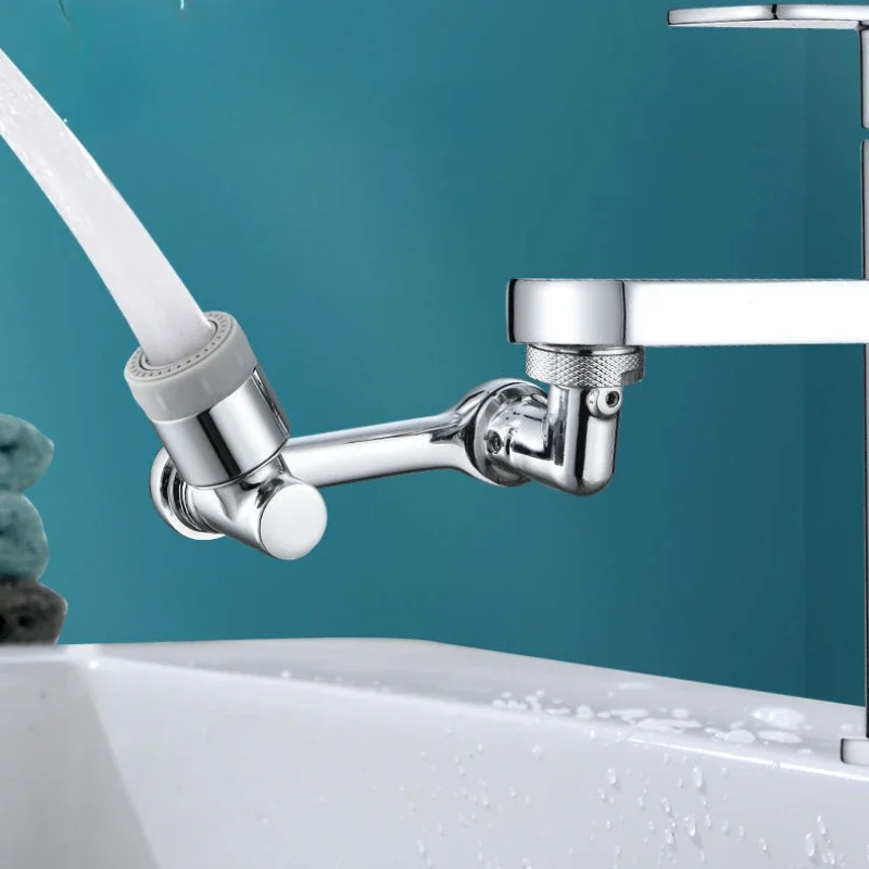 1pcs Faucet Extender, Alloy Robotic Arm,1080° Rotating Universal Faucet Extension, Swivel Faucet for Bathroom Sink