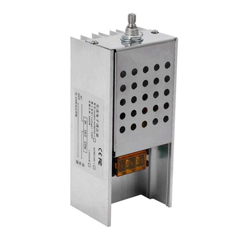 Controlador regulador de voltaje SCR AAAC-AC 220V 6000W, atenuador electrónico, termostato, molde de regulación de velocidad con estuche