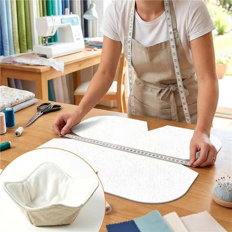 【Big deal】72 Pcs Bowl Cozy Batting For Microwave, Pre-Cut 6 Sizes, Quilter Batting, DIY 7/8/9/10/11/12 Inch, Heat-Resistant