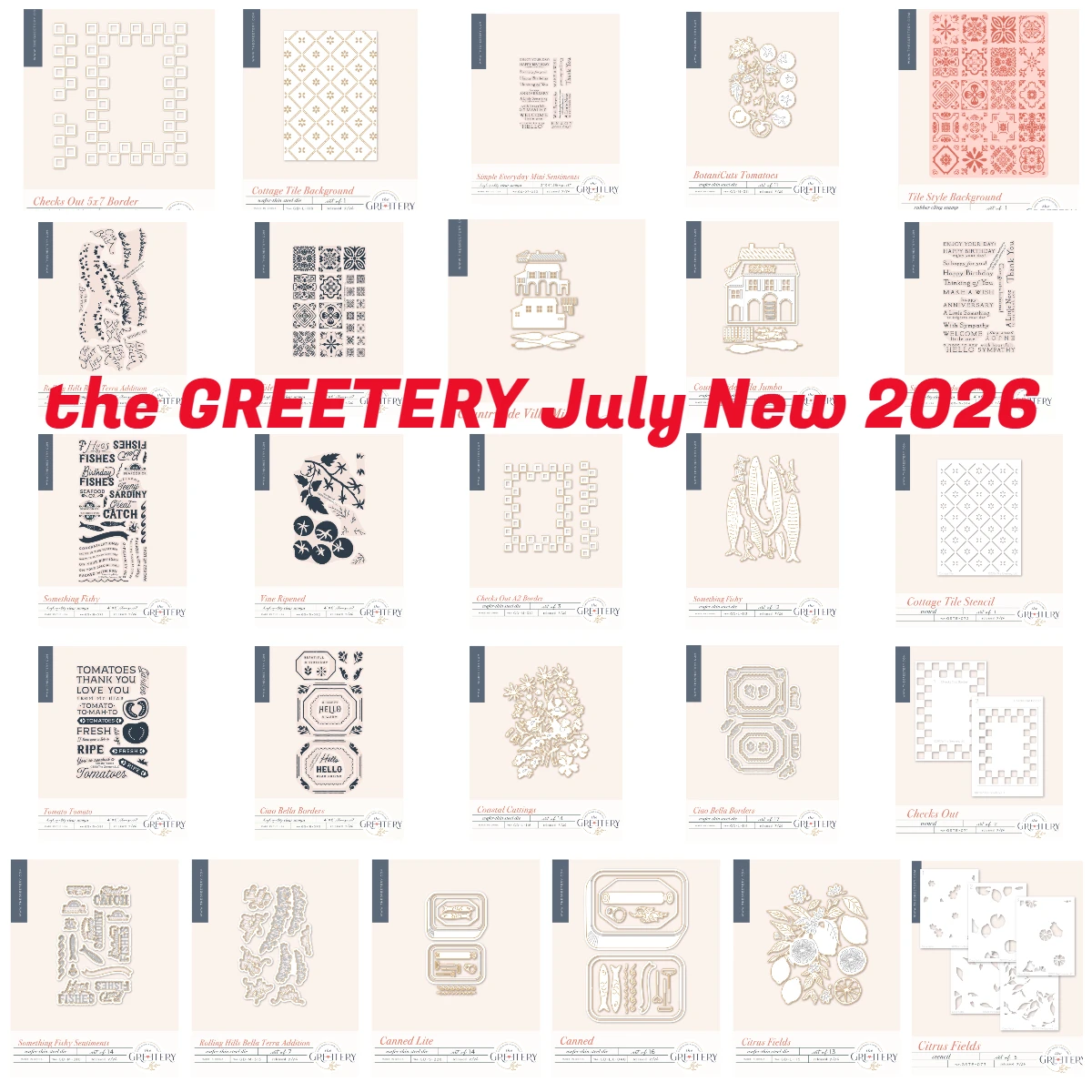 July The Grettery Countryside Sentiments Metall-Stanzformen, transparente Stempel, Scrapbooking-Zubehör, DIY, Fotoalbum, Prägung