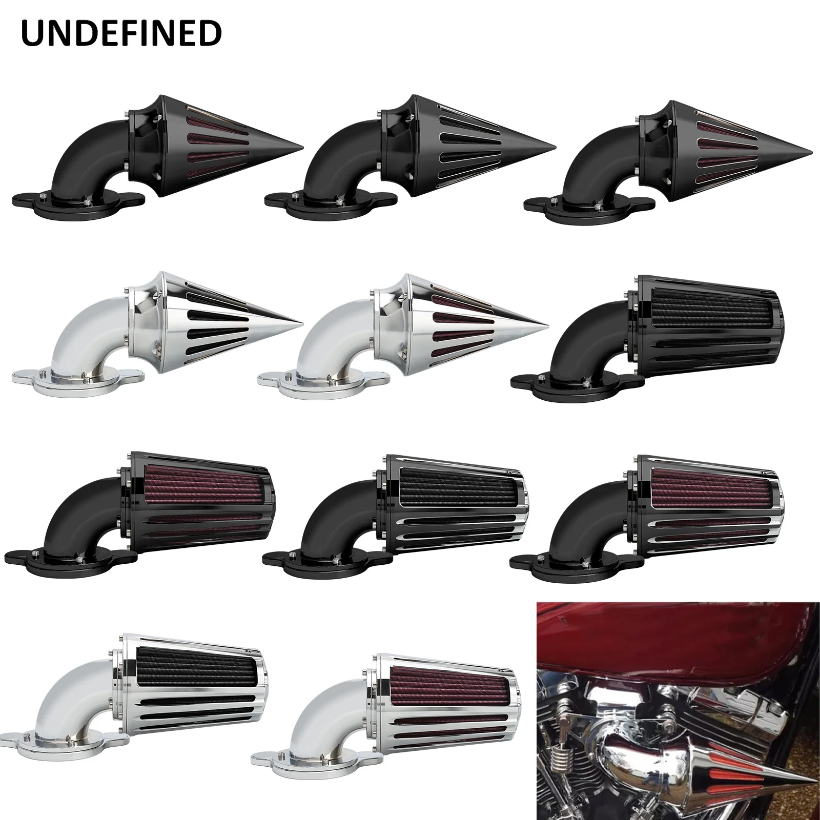 Motorcycle Parts Spike Air Cleaner Intake Air Filter System Kits For Harley Sportster XLH XL 883 1200 Iron Forty-Eight 1991-2022