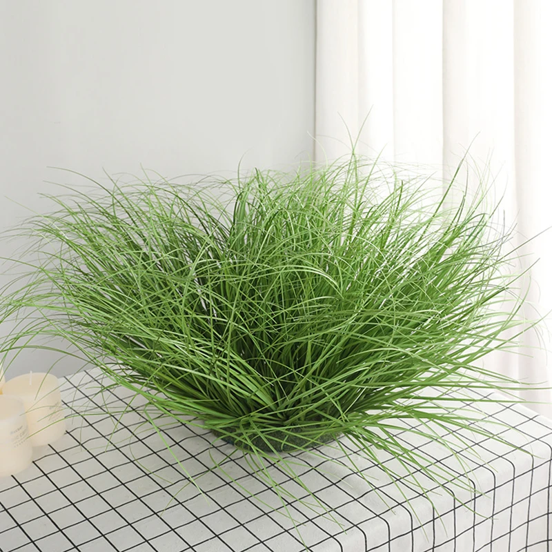 Fake Greenery Artificial Onion Grass Faux Pampas Tropical Plants Indoor Simulation Reed Wheat Grass Outdoor For Home Decoration