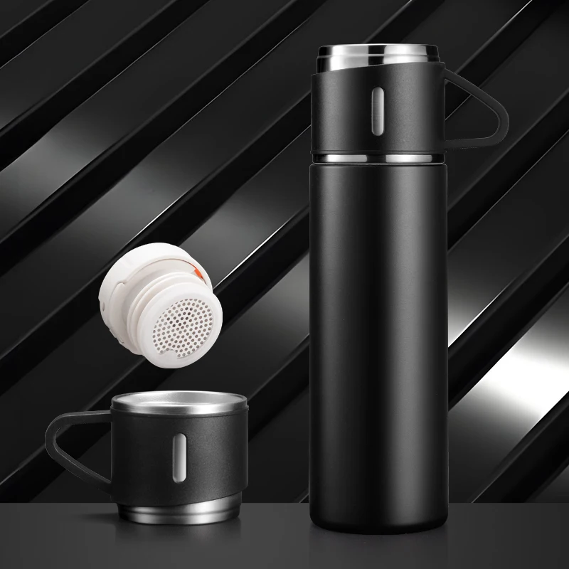 

Большая термобутылка из нержавеющей стали 316 для мужчин, портативная, для активного отдыха, с разделителем для чая и воды, цельностальной термос