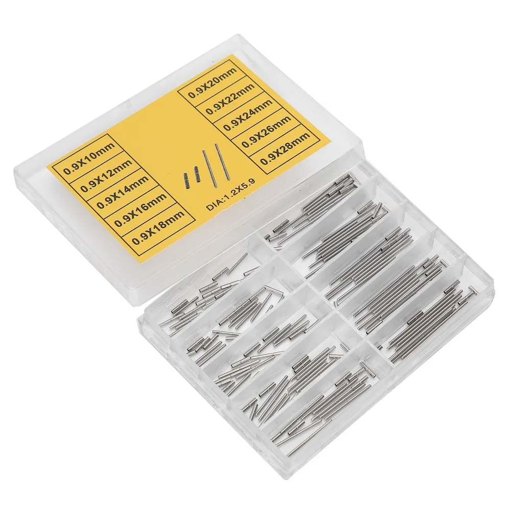 Stainless Steel Watch Strap Tubes Pins Alloy Material Separate Compartments Watchband Tubes Pins Watch Band Spring Bars