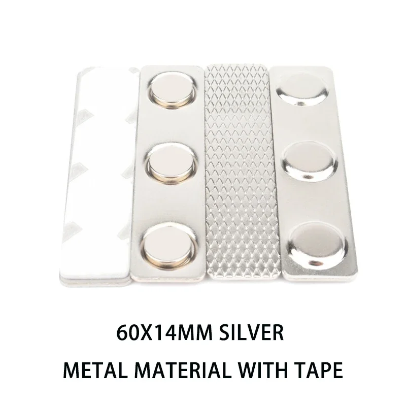 33x13mm 60x14mm Multi Model Strong Magnetic Round Chest Badge Work Badge Rectangle Magnetic Nameplate For School Hotel