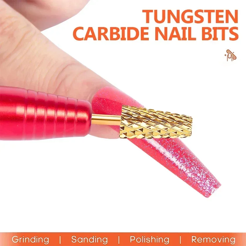 NEW Carbide Tungsten Nail Drill Bit Manicure Drill For Milling Cutter 5 in 1 Ceramic Nail Drills Bit For Electric Drill Machine